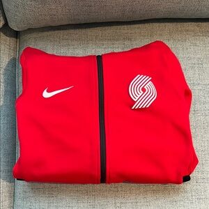 Nike Red Trail Blazers Basketball Zip-Up Jacket